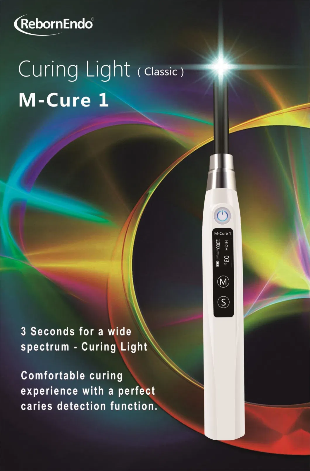 Dental Equipment Supplier High-Power 5W White LED Screen Technology Curing Light