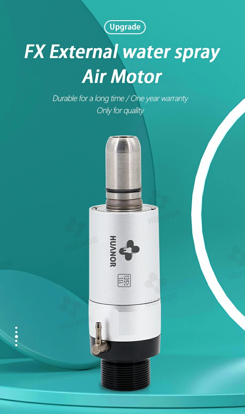 Dental Low Speed Handpiece with External Spray 4 Holes M4/M2 Fx Air Turbine E-Type Air Motor