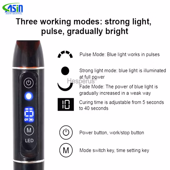 Luz UV dental sem fio ortodôntica da resina de cura do diodo emissor de luz do arco-íris
