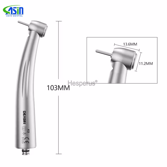 Cabeça padrão dental quádrupla spray de água fibra óptica handpiece de acoplamento rápido de alta velocidade